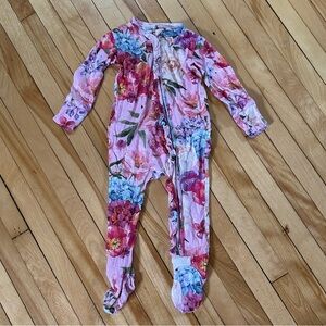Pink Floral Ruffle Posh Peanut Pajamas